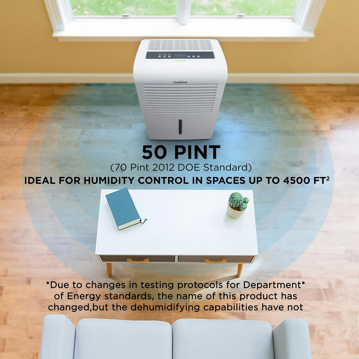 50 Pint Smart Wi-Fi Dehumidifier with Hose C998
