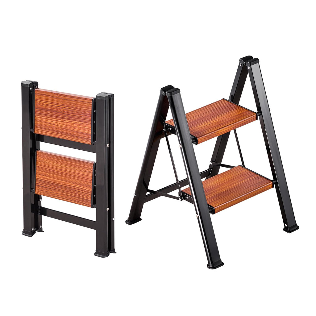 2 Step Folding Aluminum Ladder 330 lbs Capacity Z122