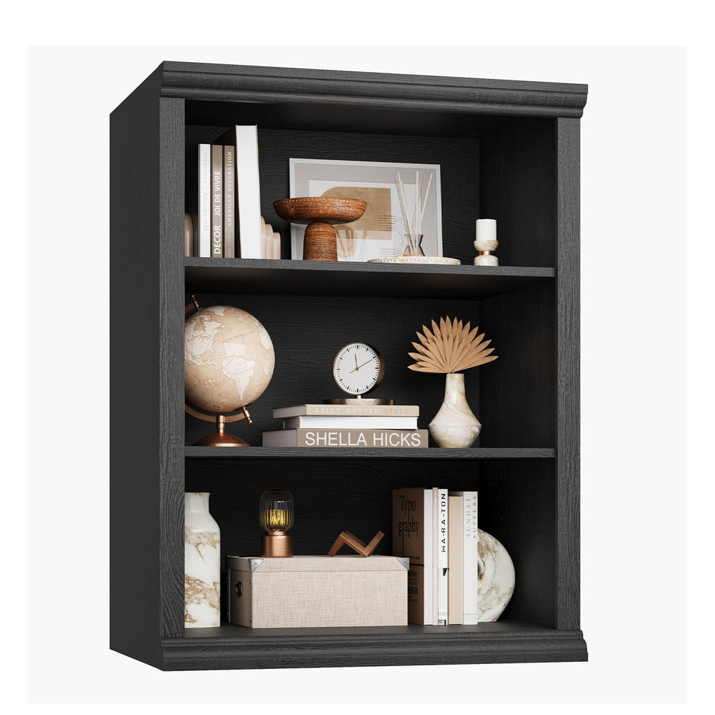 Black 3 Tier Bookcase H436
