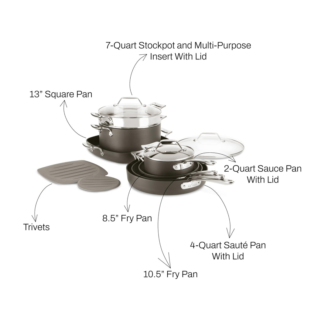Hard Anodized Nonstick 12 Piece Cookware Set B6579