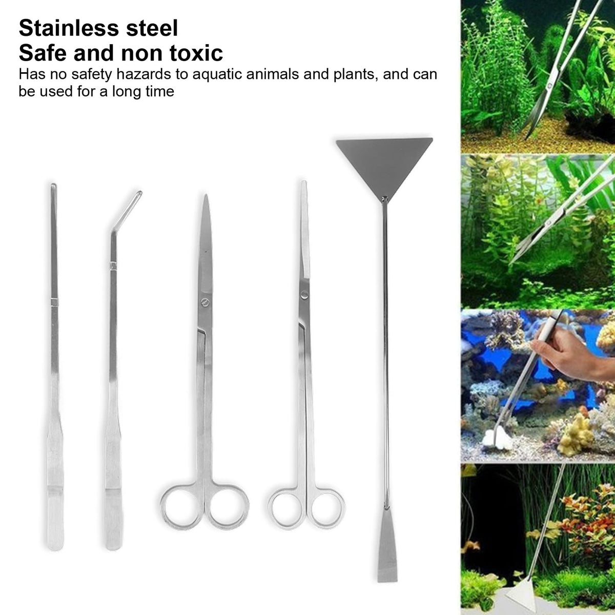 5 in 1 Stainless Steel Aquarium Aquascaping Kit Q430893