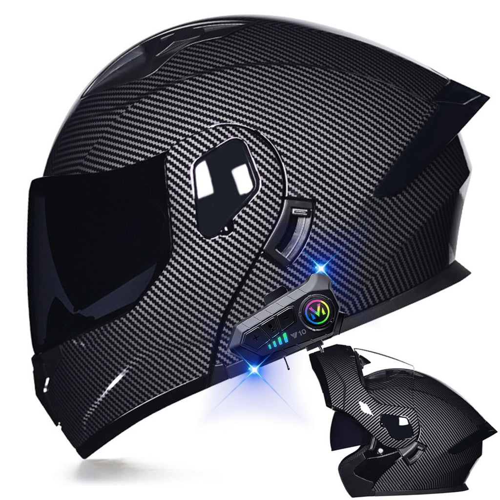 Flip-Up Motorcycle Helmet DOT Certified Dual-Lens C102