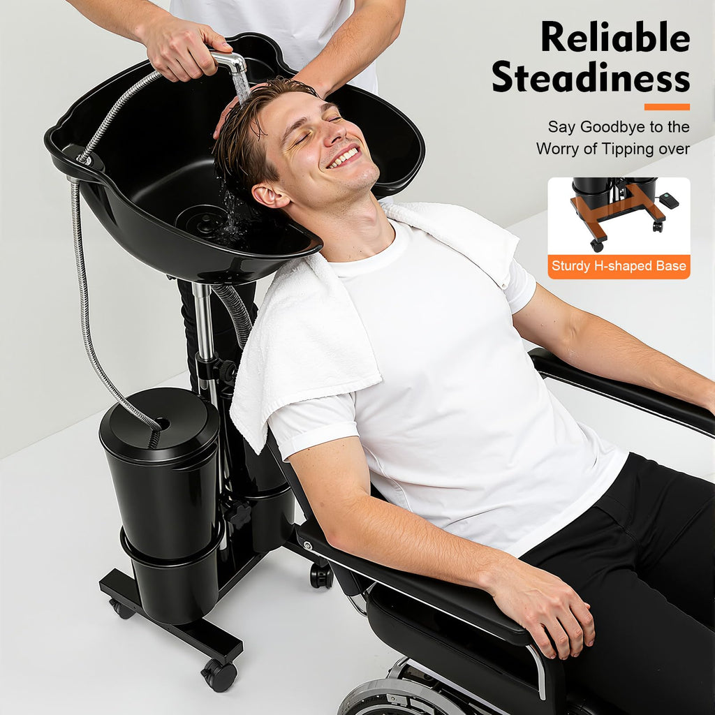 Portable Height Adjustable Shampoo Bowl with Electric Pump L131252