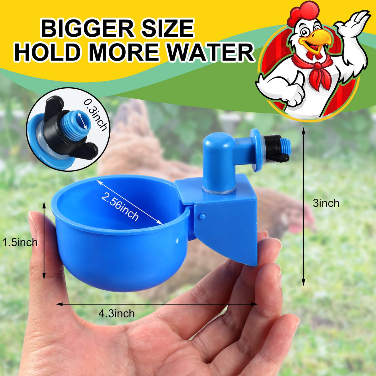 50 Pcs Chicken Waterer Cup W5447