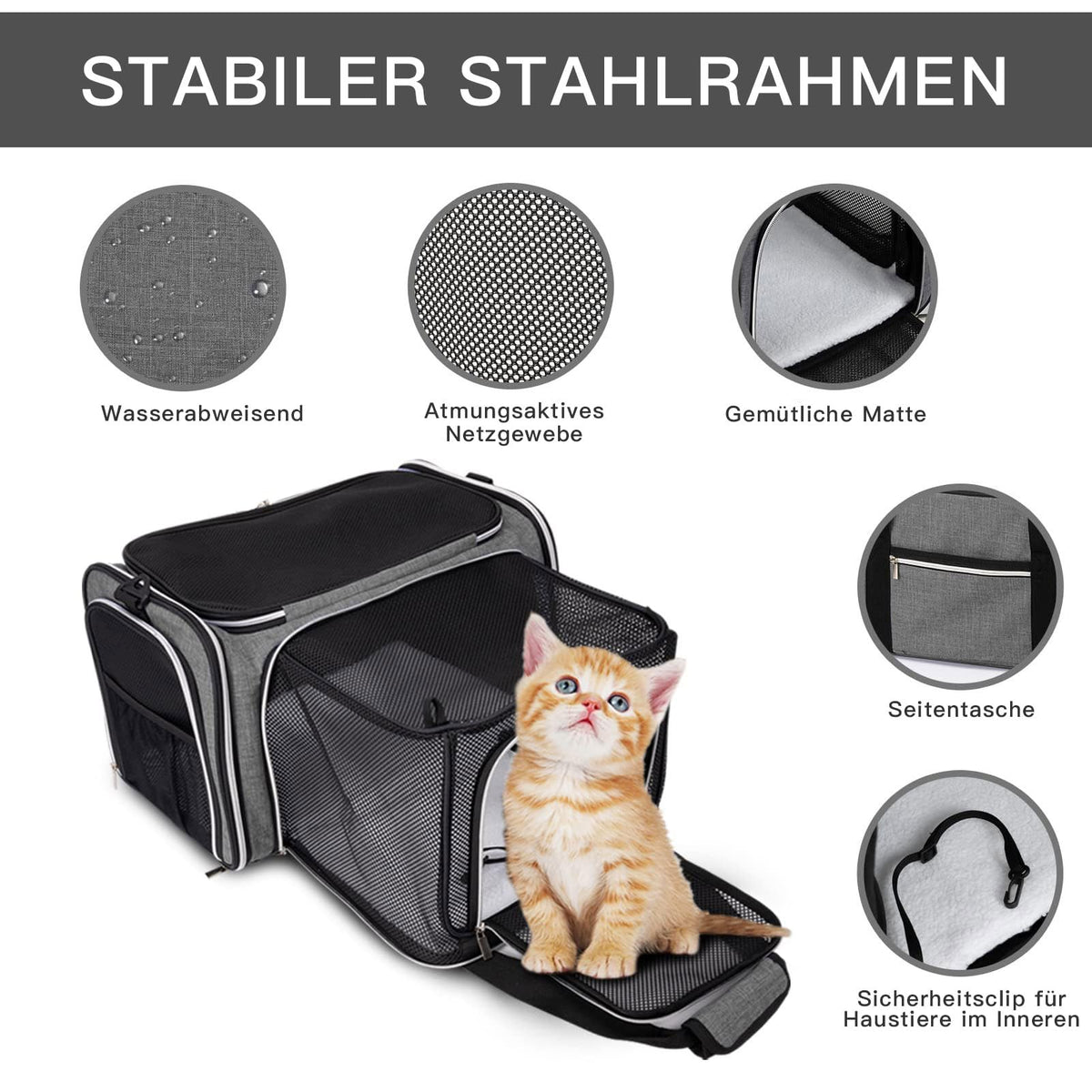 Airline Approved Soft Side Pet Carrier with Fleece Pad X487