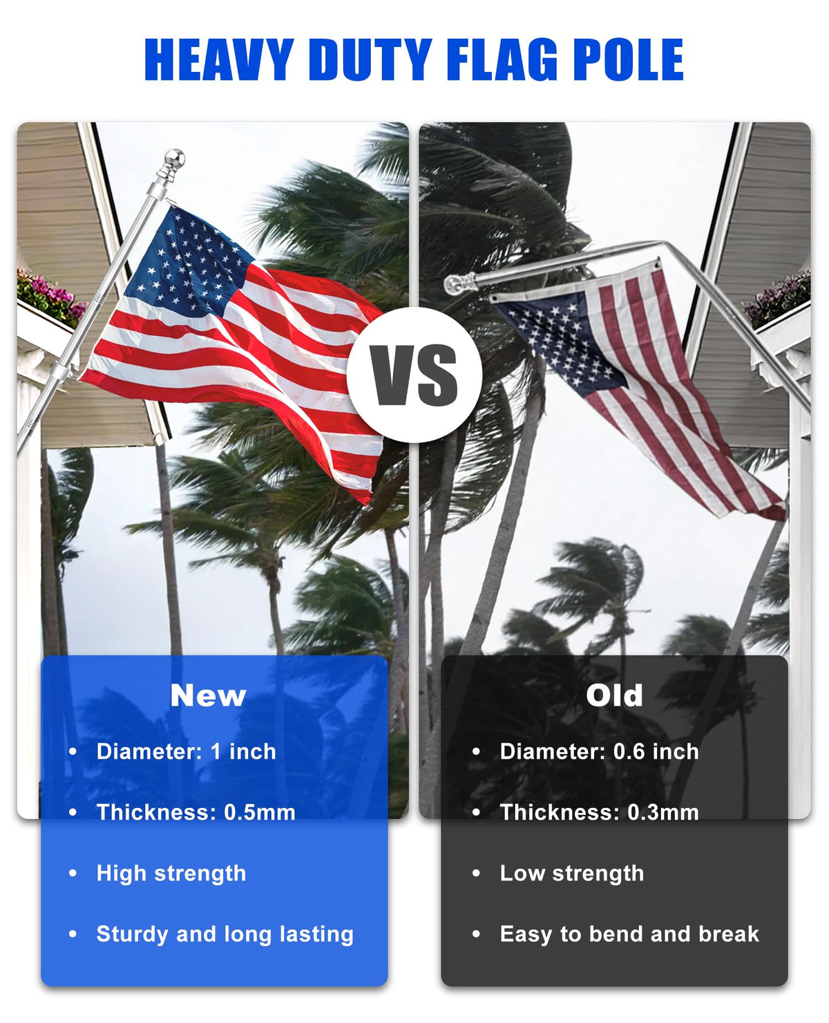 T304 Stainless Steel Flag Pole F4739