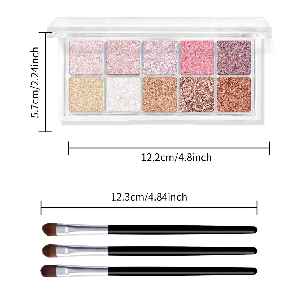 10 Colors Glitter Eyeshadow Palette C1084