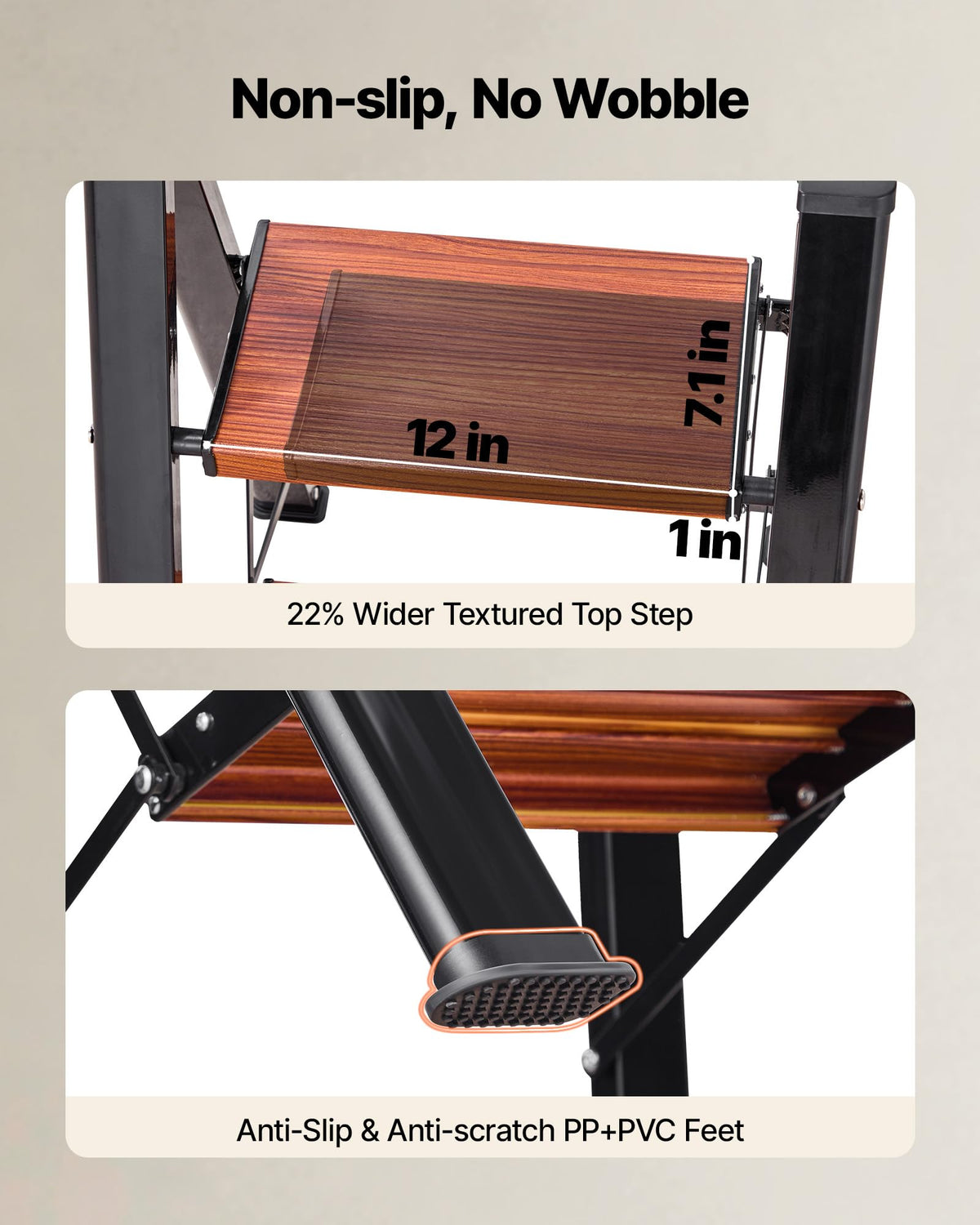 2 Step Folding Aluminum Ladder 330 lbs Capacity Z122