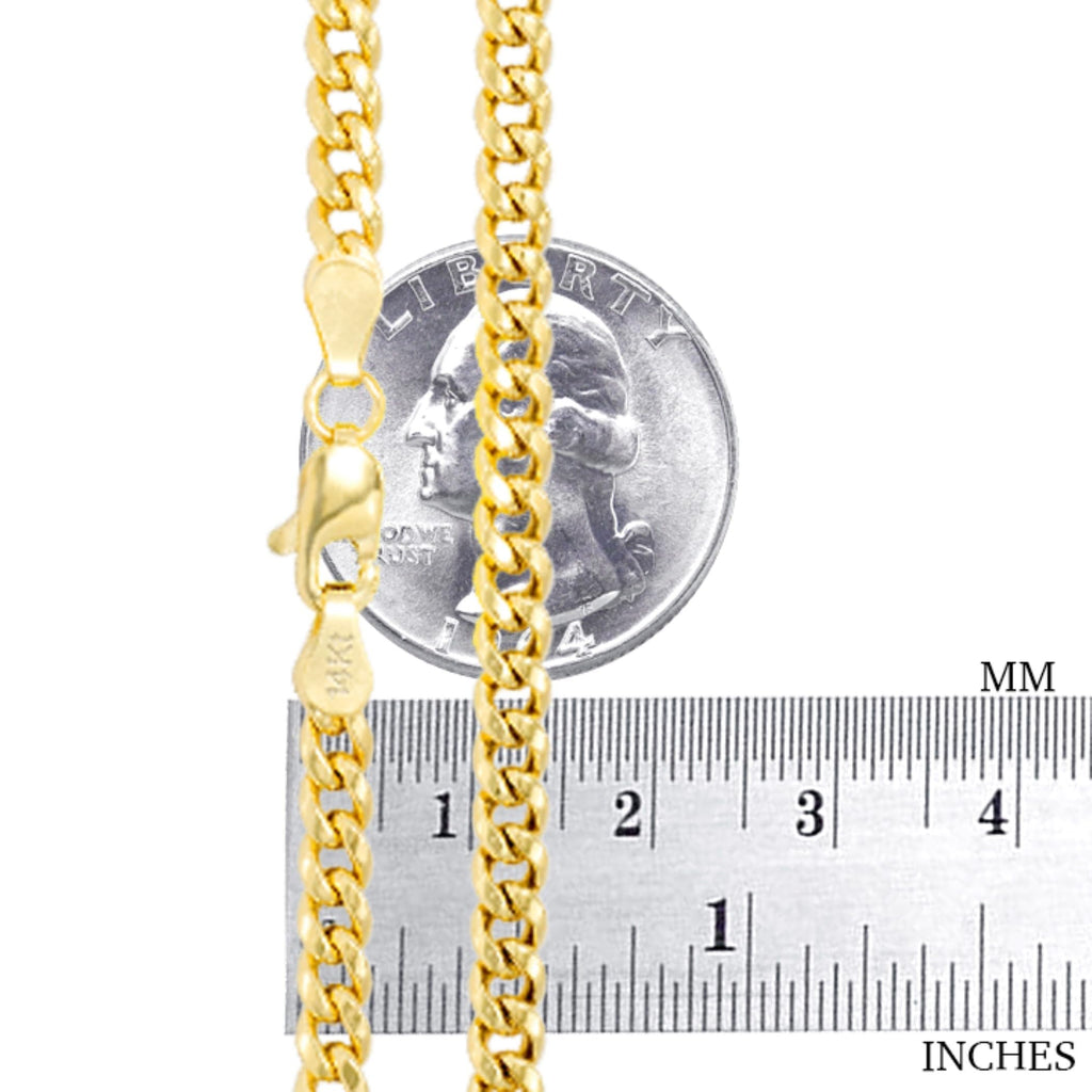14k Yellow Gold Cuban Link Chain Necklace Q593812