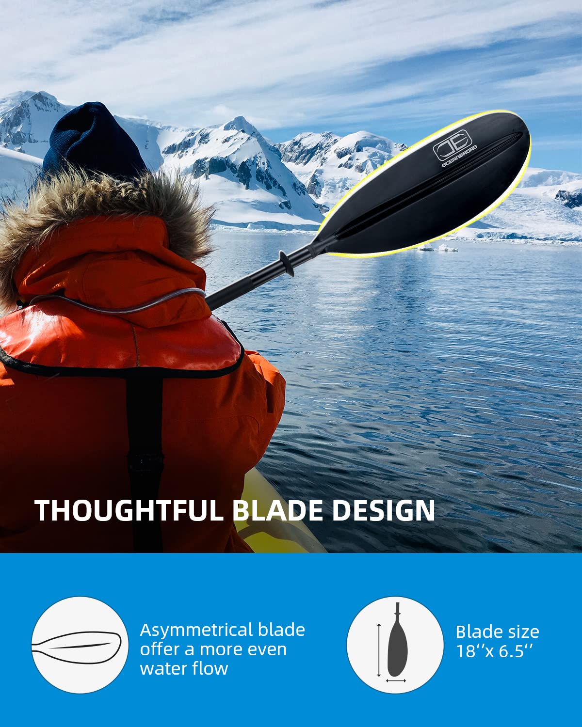 Kayak Paddle with Paddle Leash I646157
