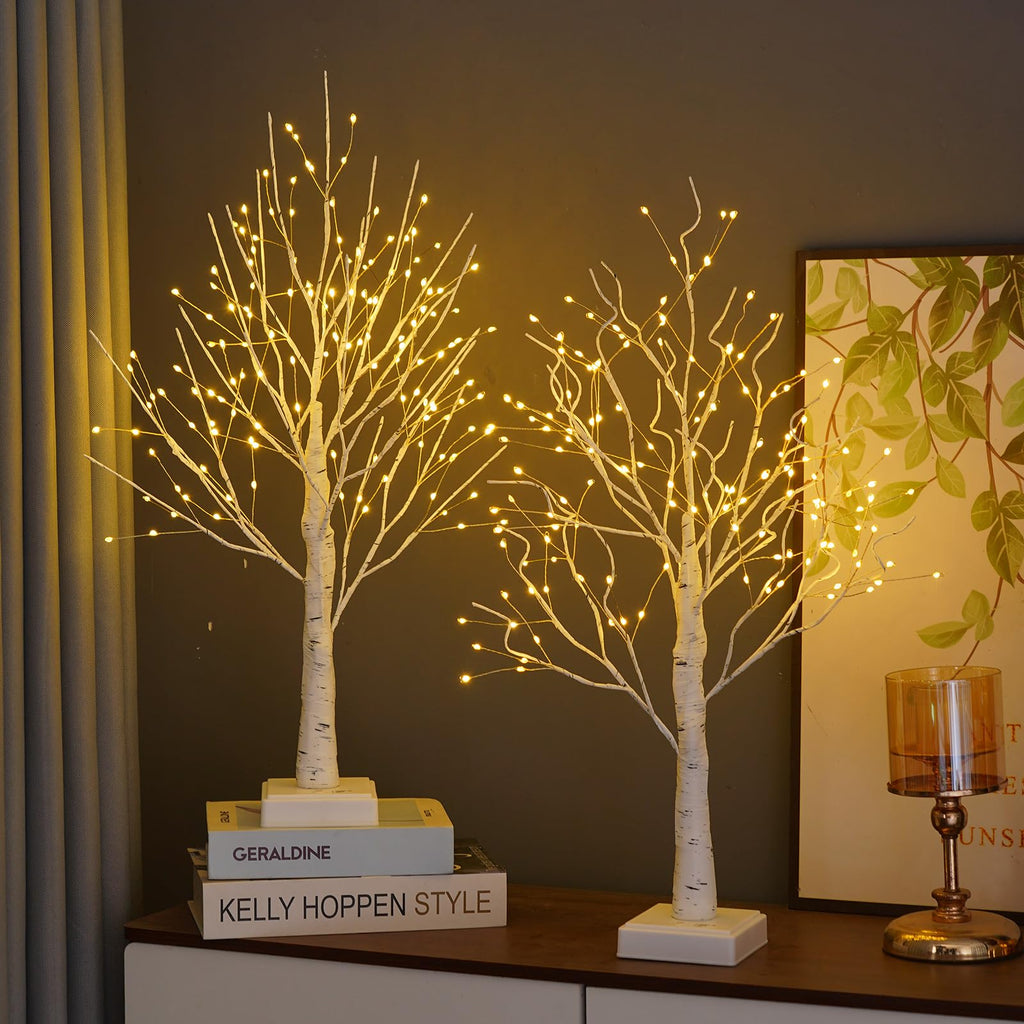 2 Pack Artificial Tree Lamp with Timer S303