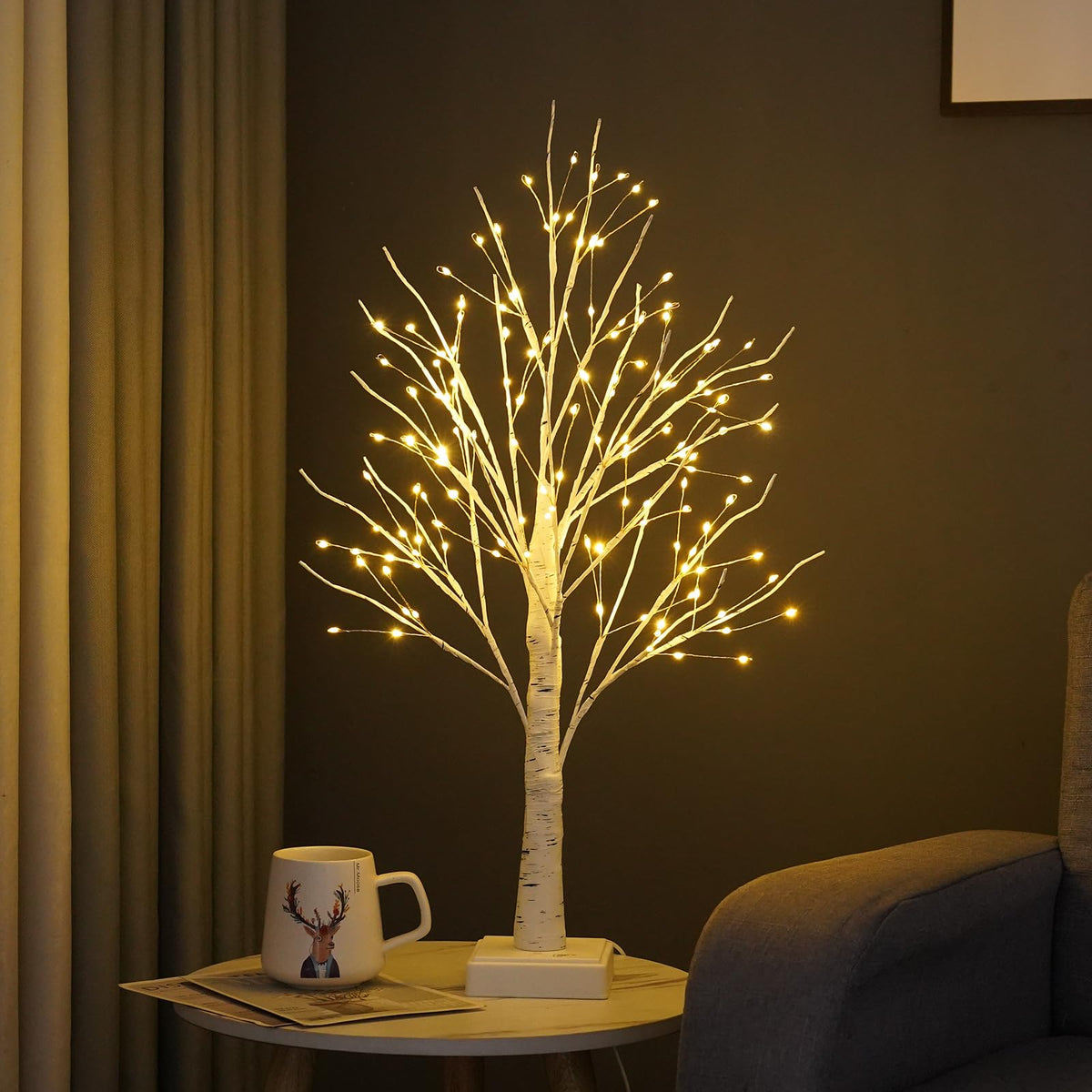 2 Pack Artificial Tree Lamp with Timer S303