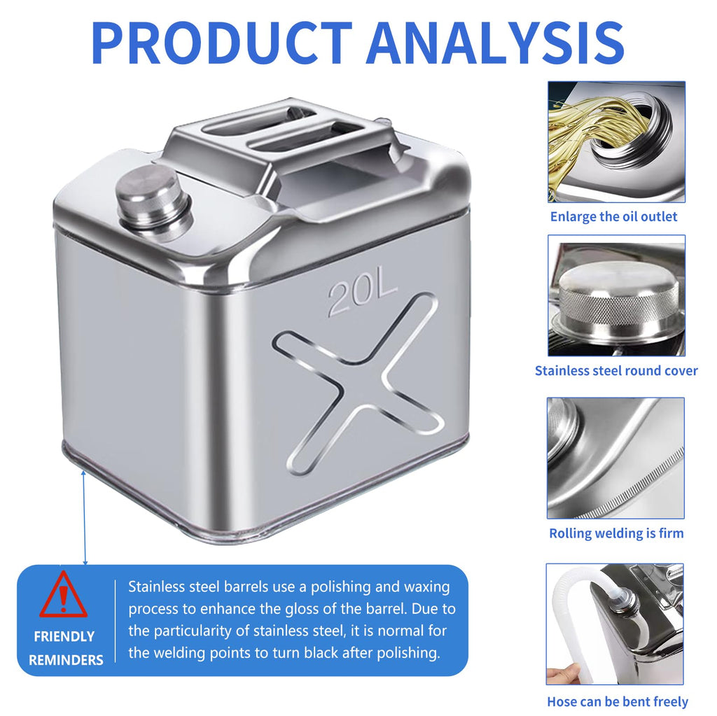 5 Gallon 304 Stainless Steel Water Container L713295