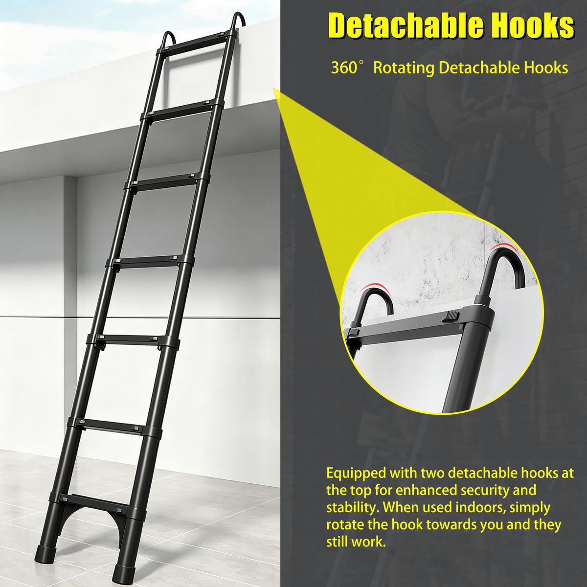Telescoping Ladder 20FT with Stabilizer U533