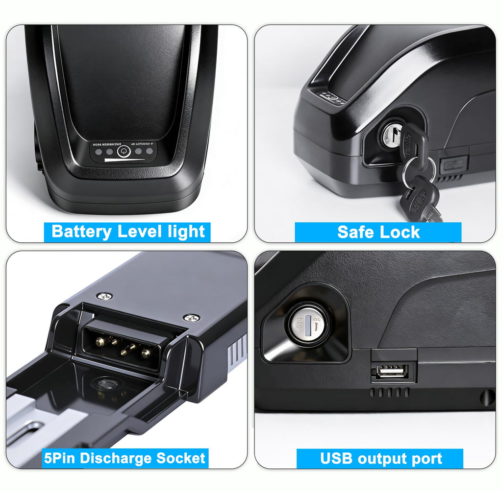 48V 13Ah Lithium Ebike Battery Pack with 30A BMS X9546