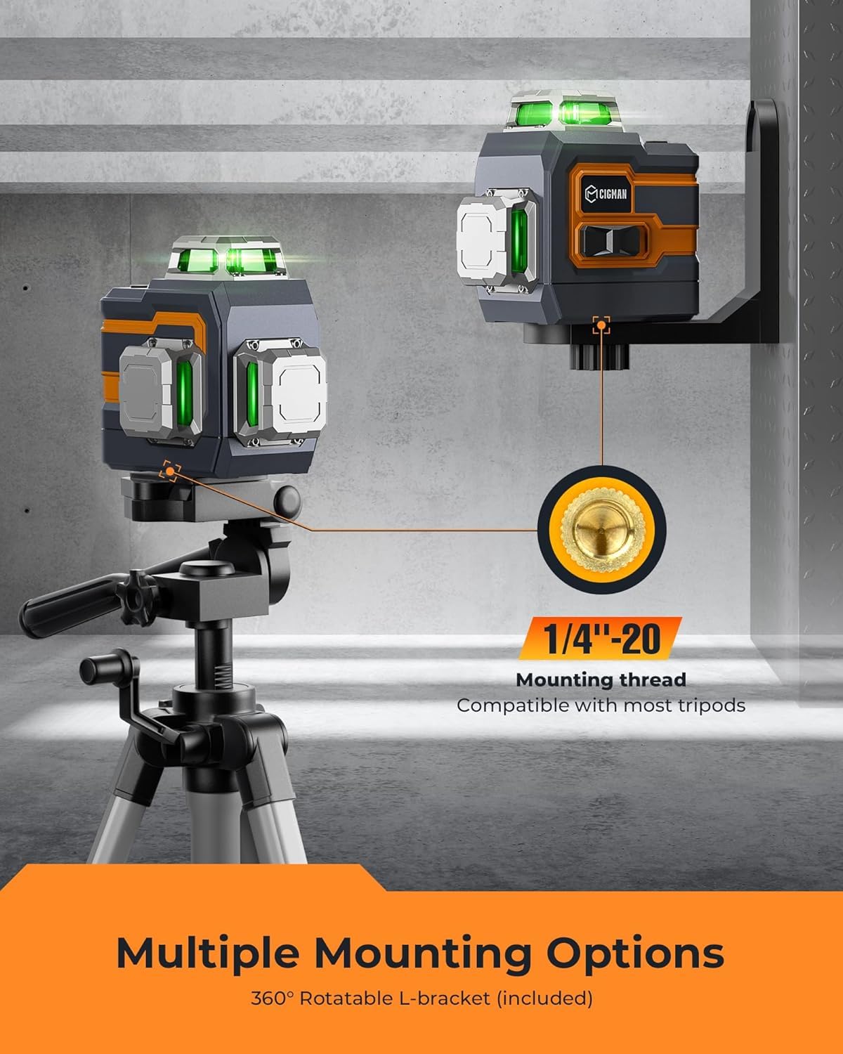 Green 3x360° Self Leveling Laser Level C94231
