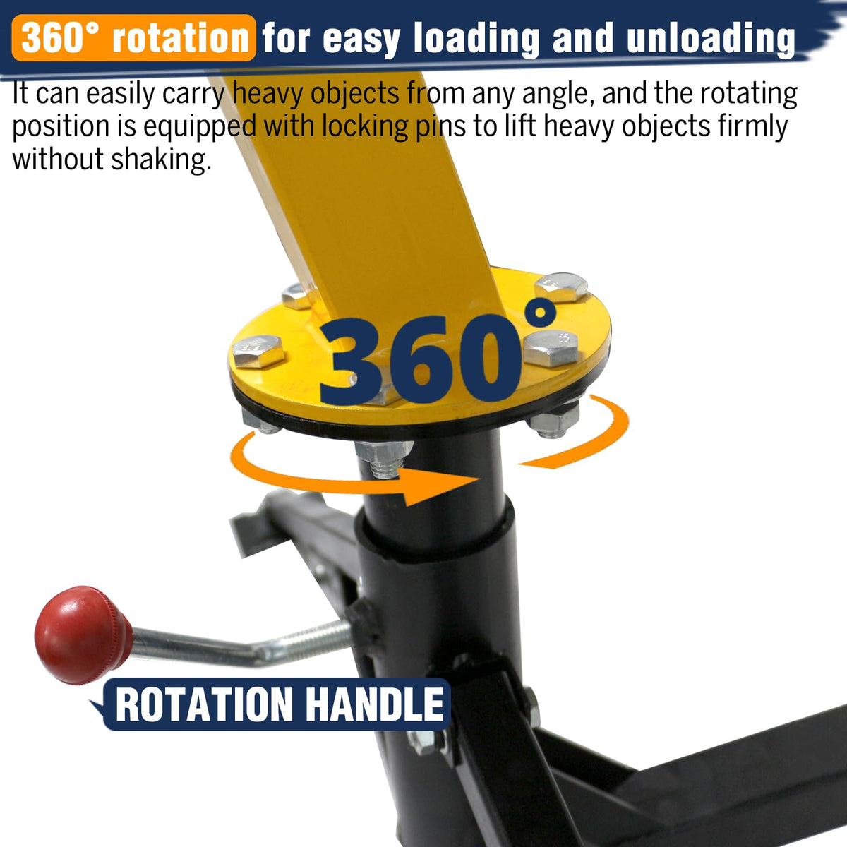 1000lb Capacity Hydraulic 360° Swivel Truck Crane M94997