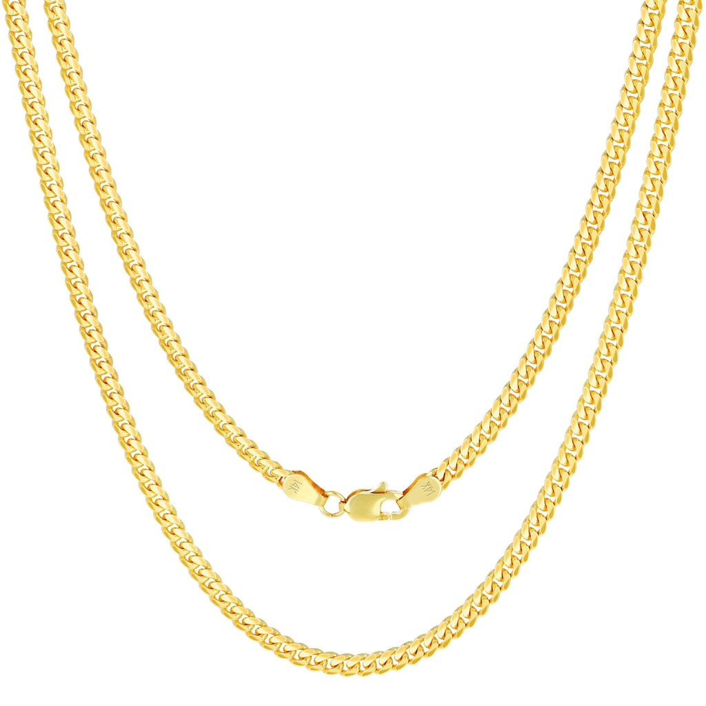 14k Yellow Gold Cuban Link Chain Necklace Q593812