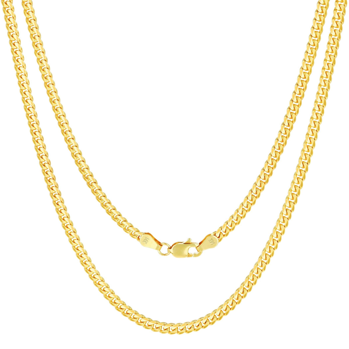 14k Yellow Gold Cuban Link Chain Necklace Q593812