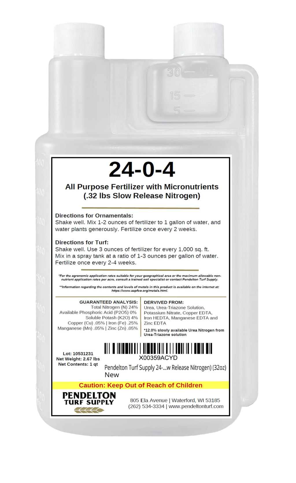 All Purpose Liquid Fertilizer with Micronutrients 32oz E245