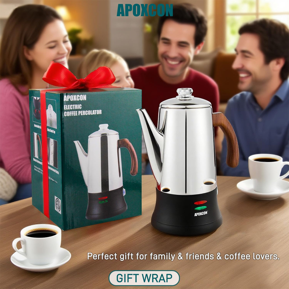 Electric Stainless Steel Coffee Percolator 8 Cup W91563