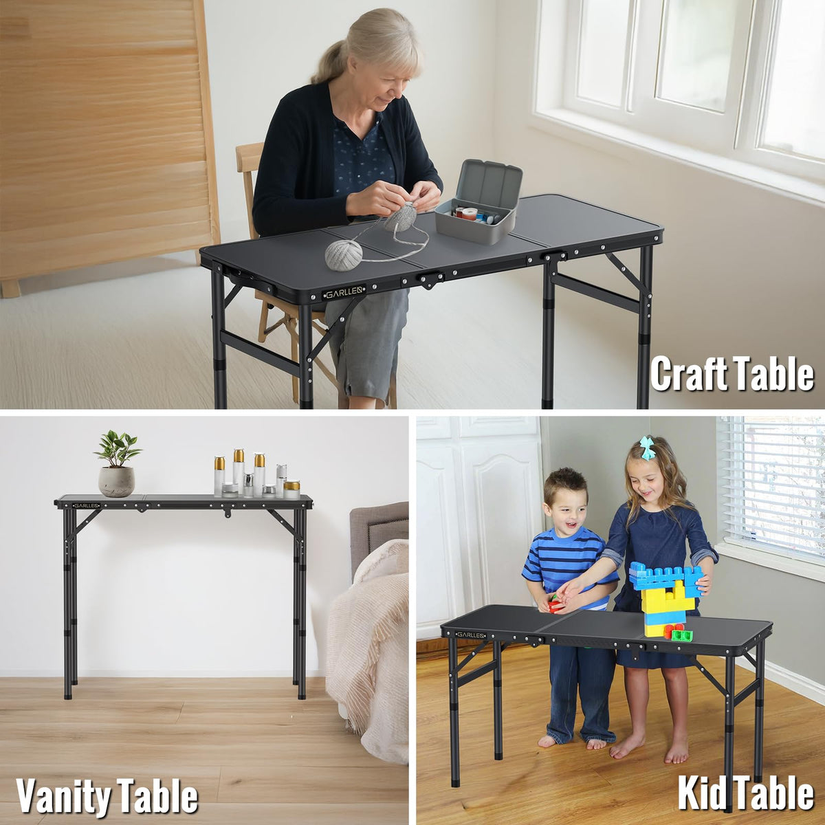 Folding Camping Table 3 Adjustable Height N210055