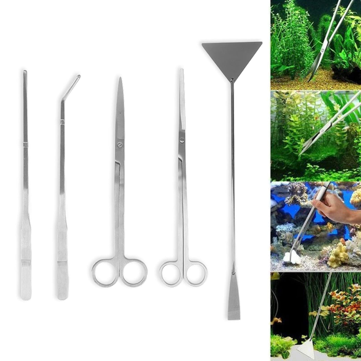 5 in 1 Stainless Steel Aquarium Aquascaping Kit Q430893