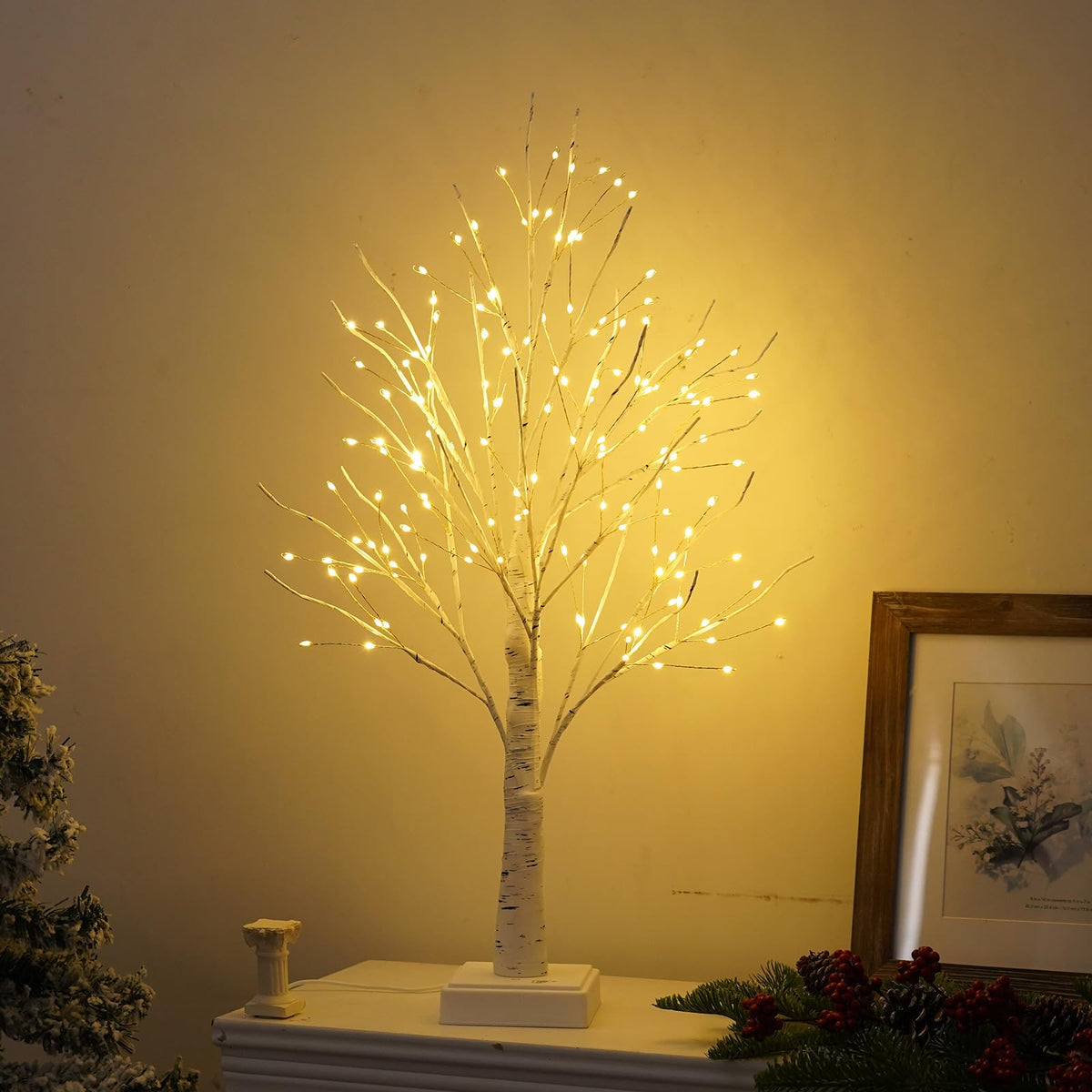 2 Pack Artificial Tree Lamp with Timer S303