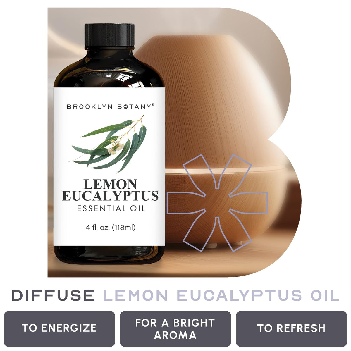 Lemon Eucalyptus & Lavender Essential Oils 4 Fl Oz Pack of 2 U998