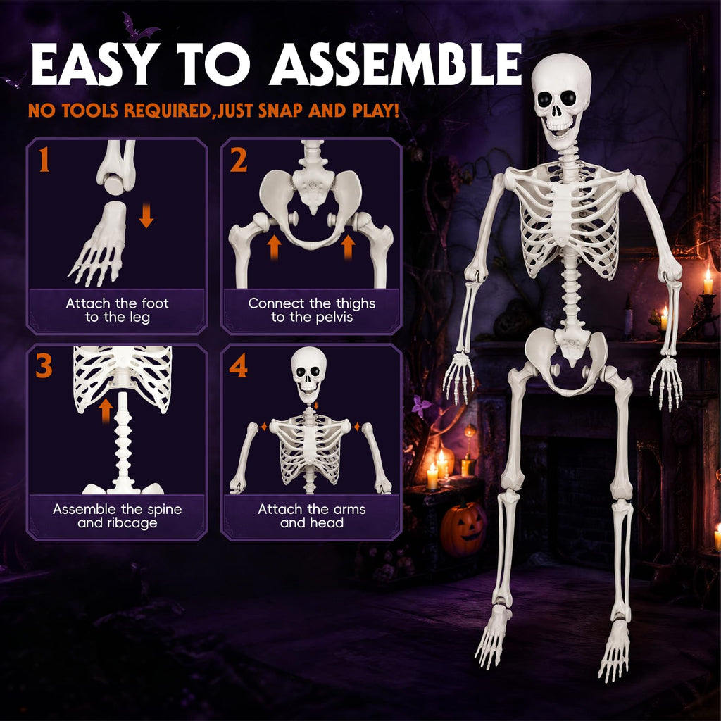 5.4FT Posable Life Size Skeleton (2PCS) T885