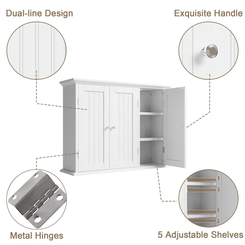 Laundry Cabinet with 3 Doors and Adjustable Shelves L6620
