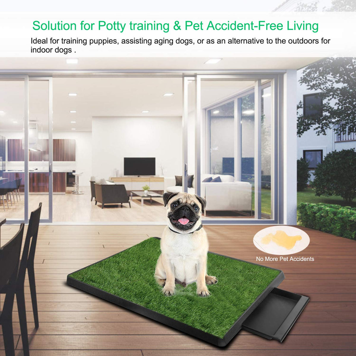 Dog Grass Pad with Tray 25”x 20” Artificial Grass S814140