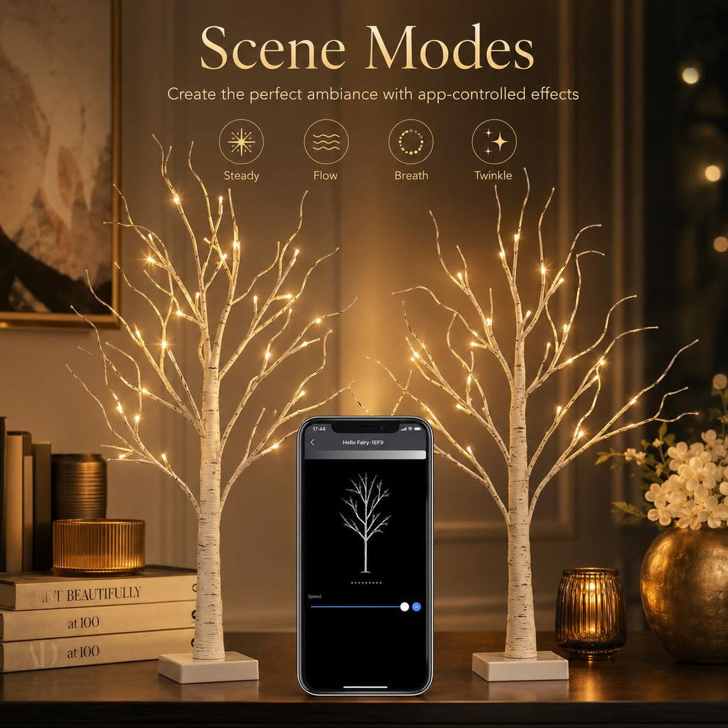 Birch Tree with Lights 2FT 2Pack Y34935