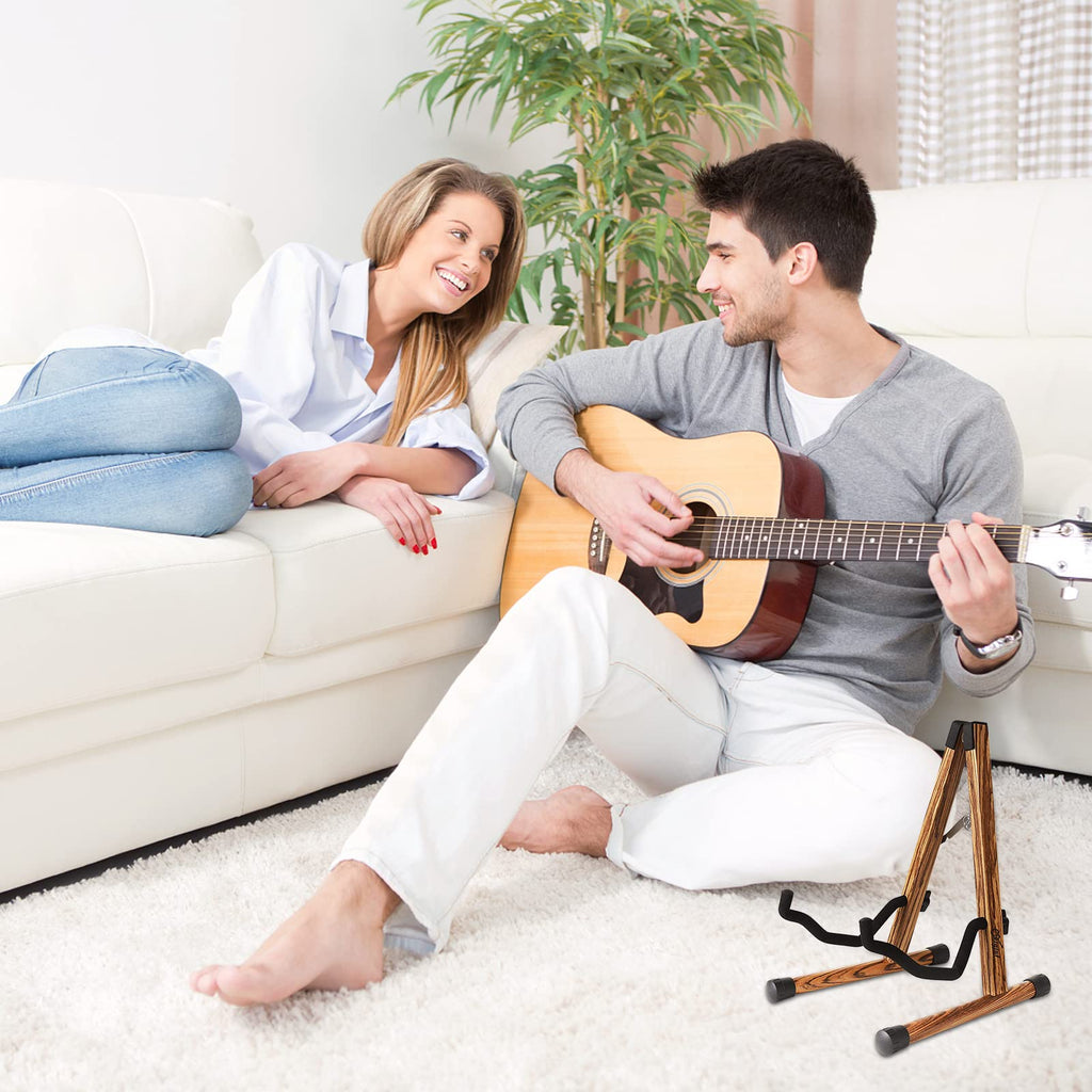 Folding Wood Acoustic Guitar Stand with Padding K70333