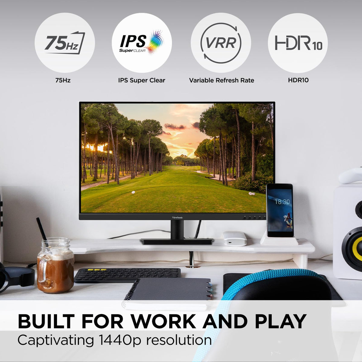 32 Inch QHD 1440p IPS Computer Monitor U727