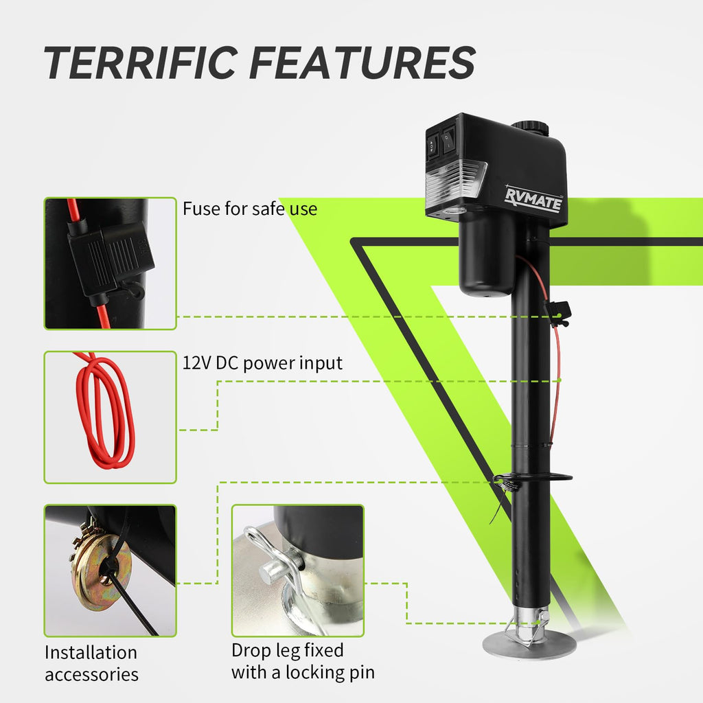 Electric A-Frame Trailer Jack up to 3500-4000lbs W15608