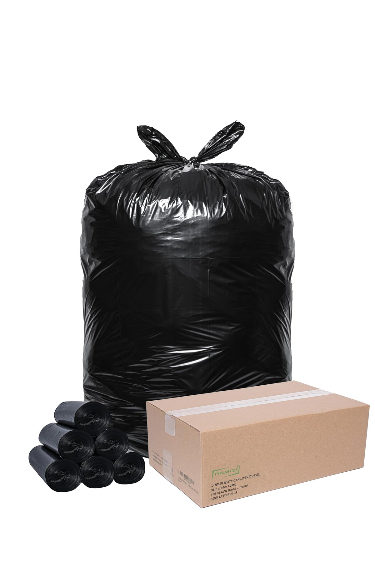 Black 55-60 Gallon Trash Bags Pack of 100 O850917