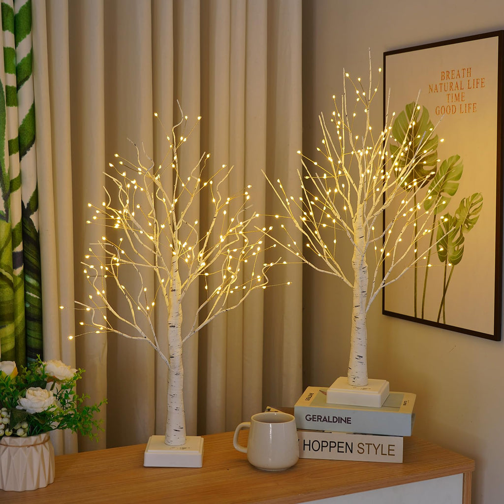 2 Pack Artificial Tree Lamp with Timer S303