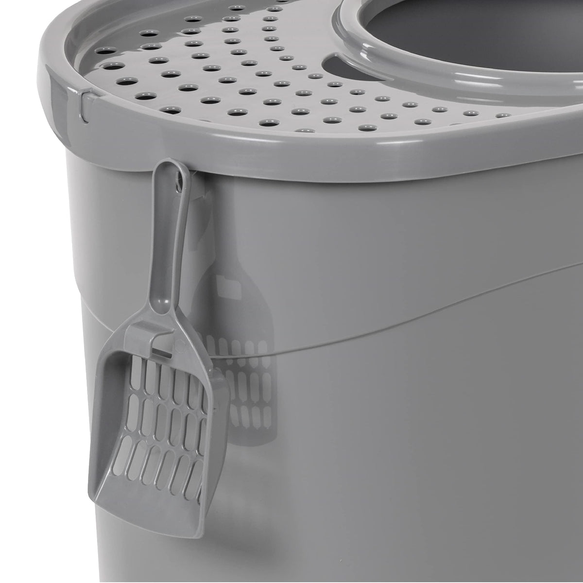 Large Top Entry Cat Litter Box with High Sides and Scoop O1872