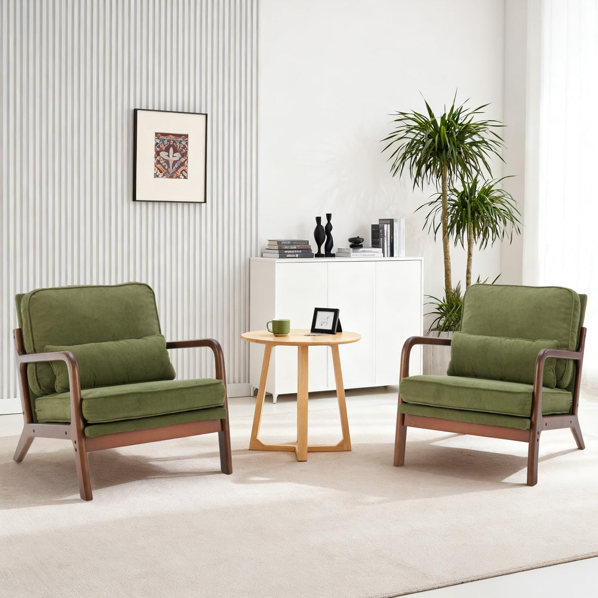 Mid Century Accent Chairs Set of 2 D142