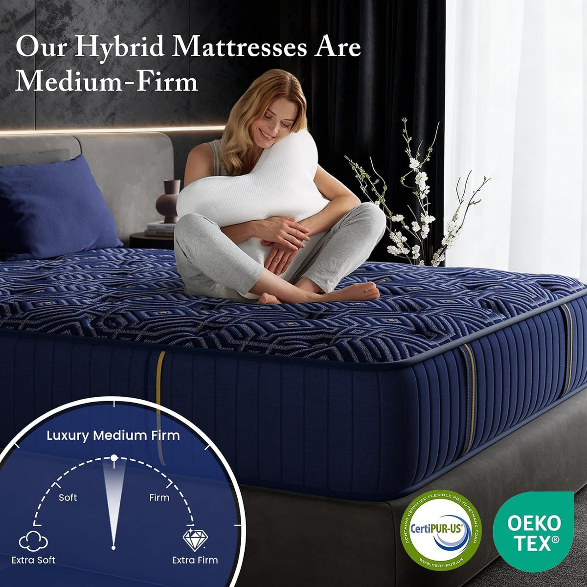 Full Size 12 Inch Medium Firm Gel Memory Foam Mattress V685235