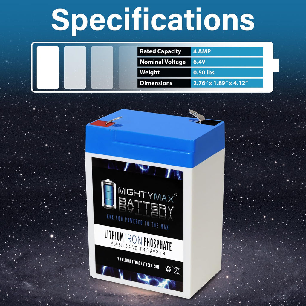 6V 4.5AH Lithium Replacement Battery U321