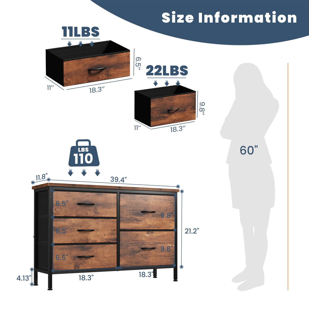 5 Drawer TV Stand B128322