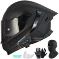 Full Face Motorcycle Helmet DOT Dual Sun Visor Y784