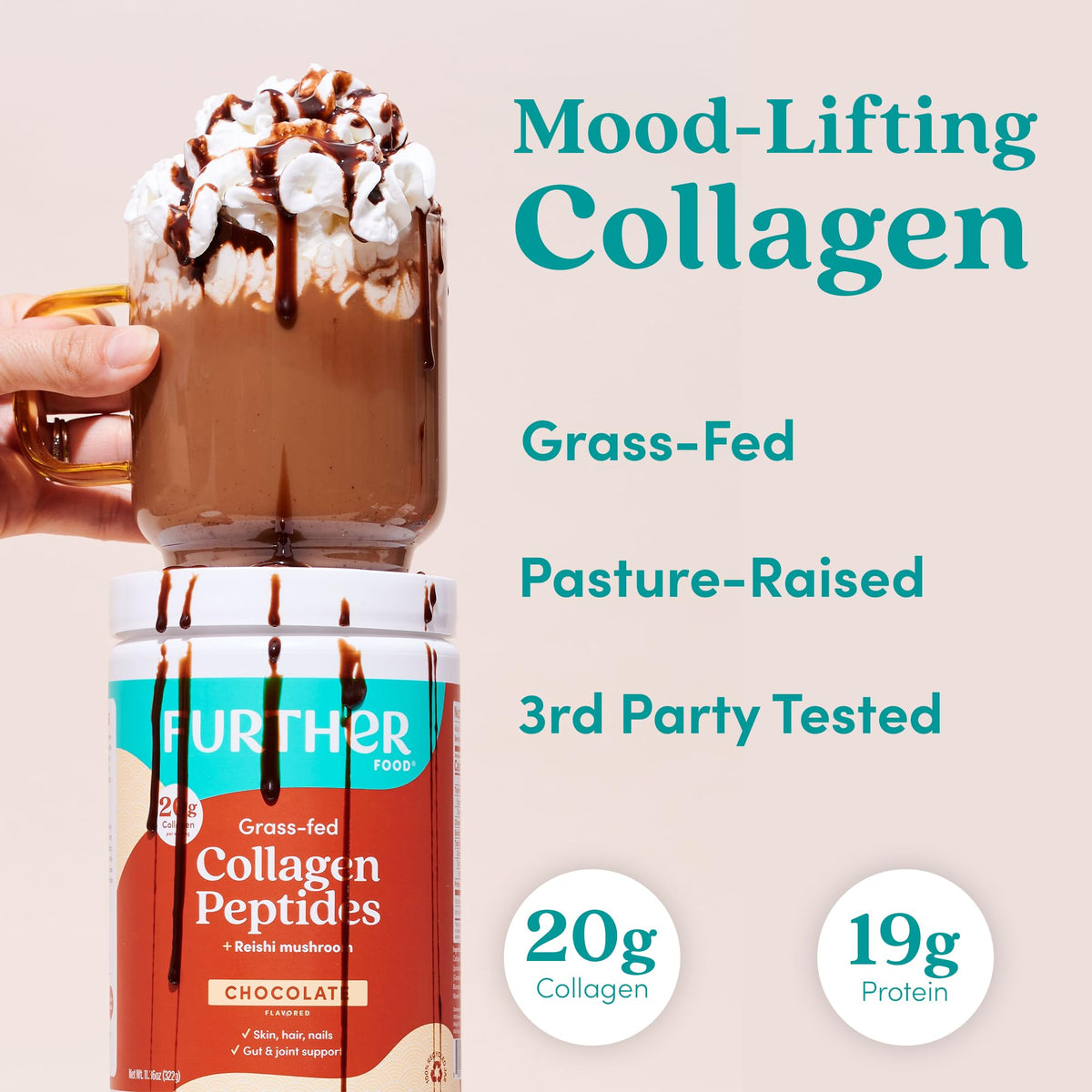 Chocolate Collagen Peptides Powder 24.34 Oz L40311