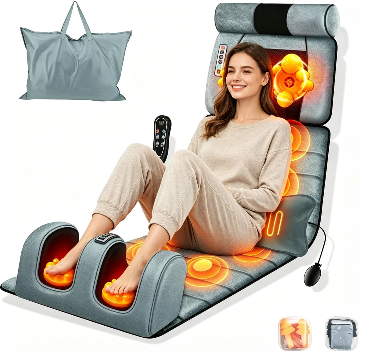 Full Body Massage Mat with Heat V4965