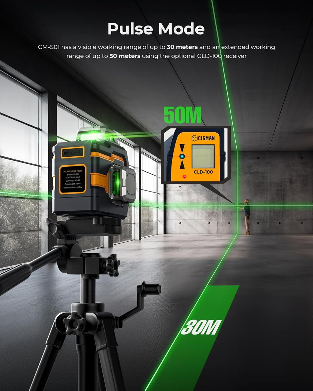 Green 3x360° Self Leveling Laser Level C94231