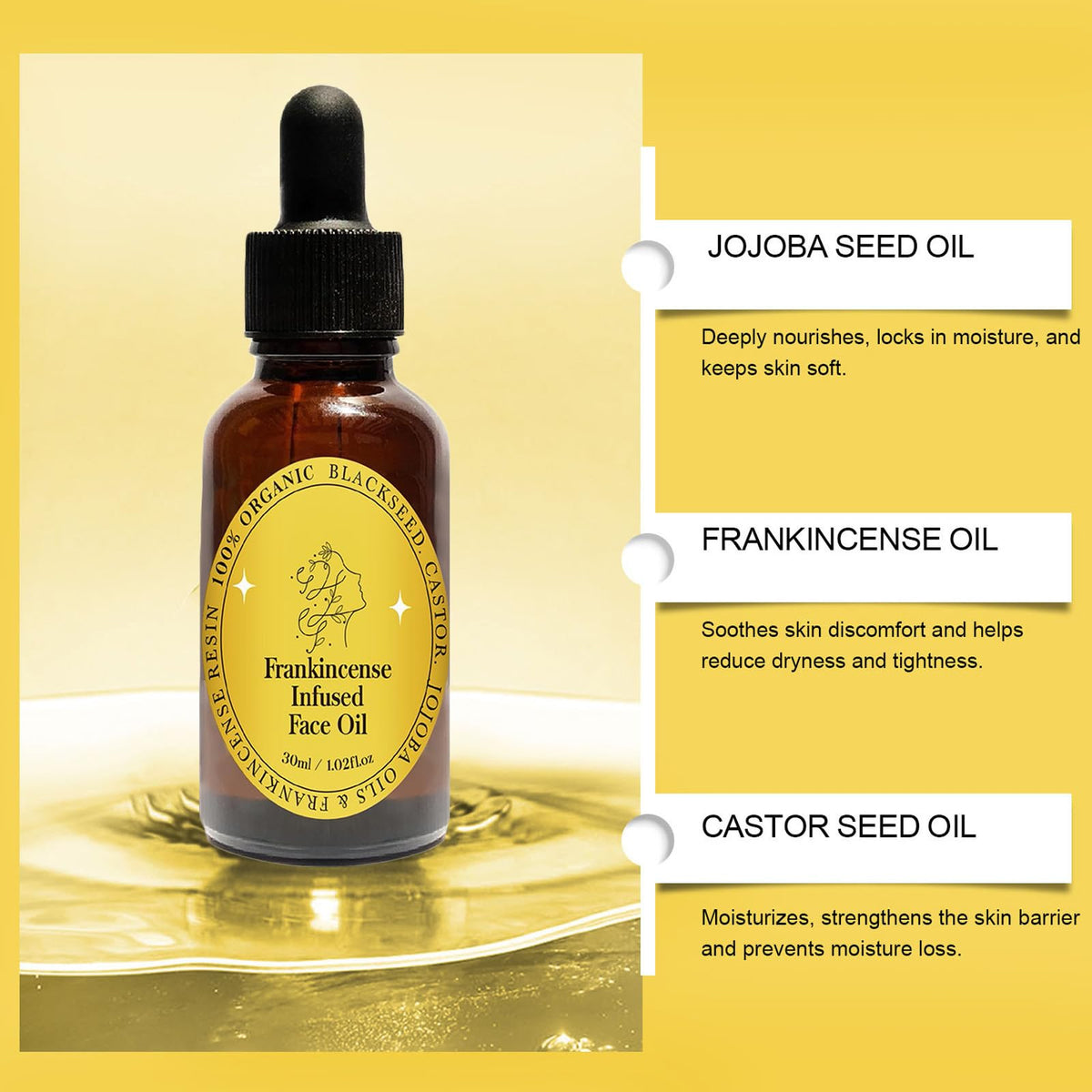 Frankincense Resin Oil Facial Serum 3PC I49170