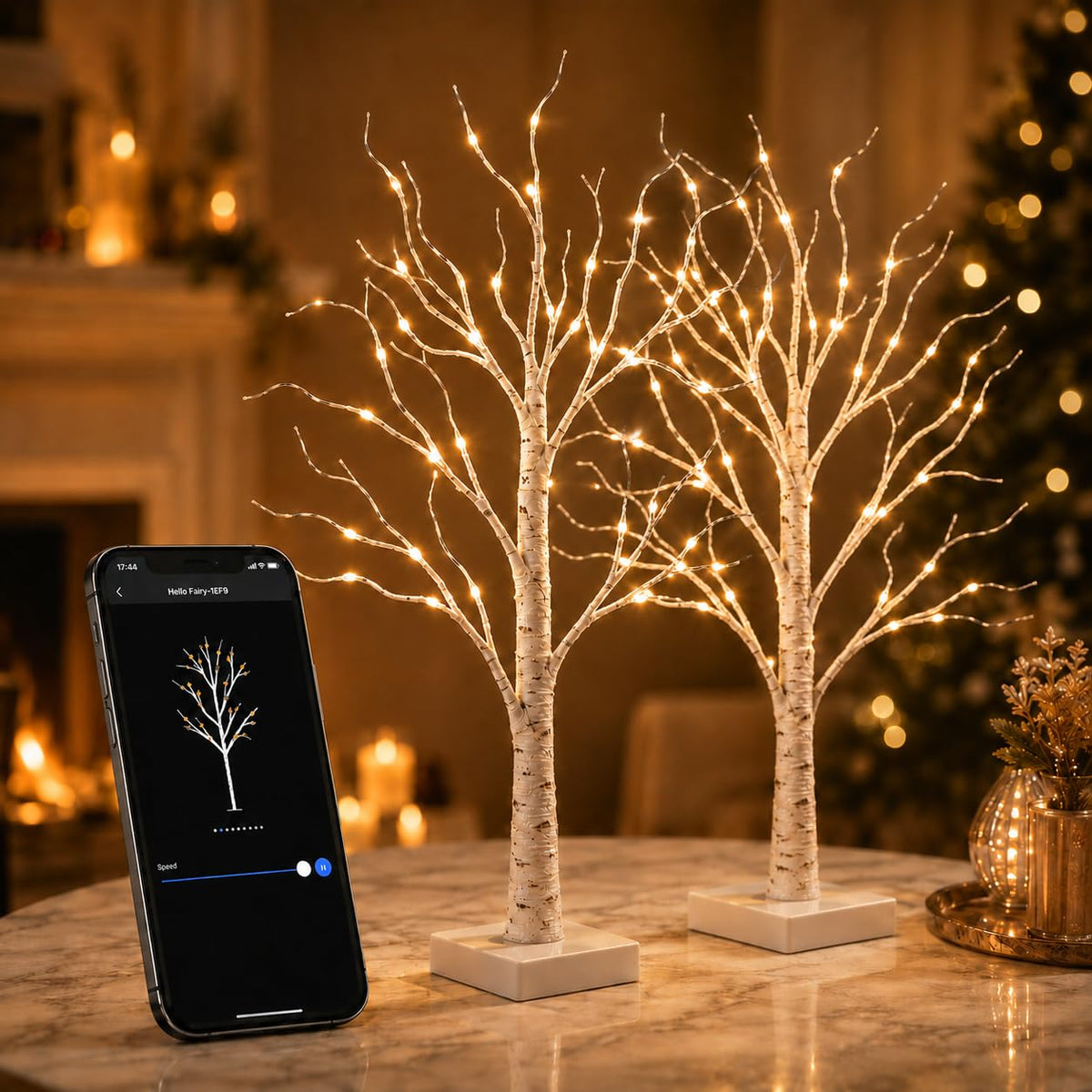 Birch Tree with Lights 2FT 2Pack Y34935