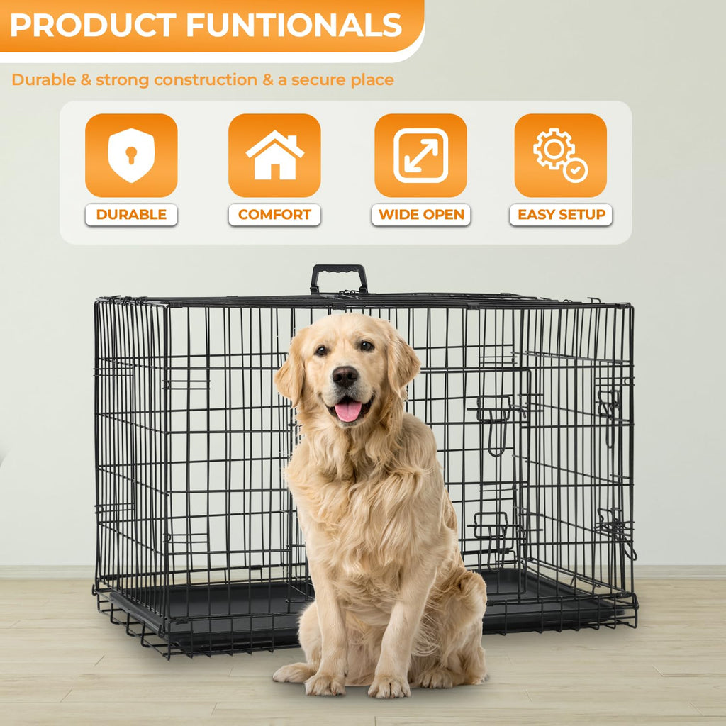 48 Inch Black Dog Crate I66203